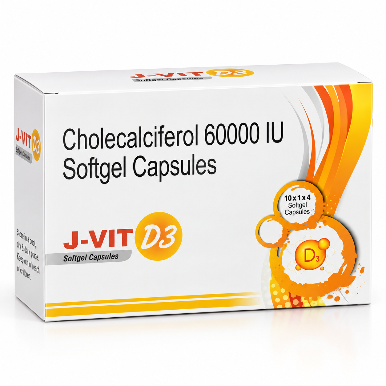 J-VIT D3 Softgel Capsules 10 x 1 x 4 pack